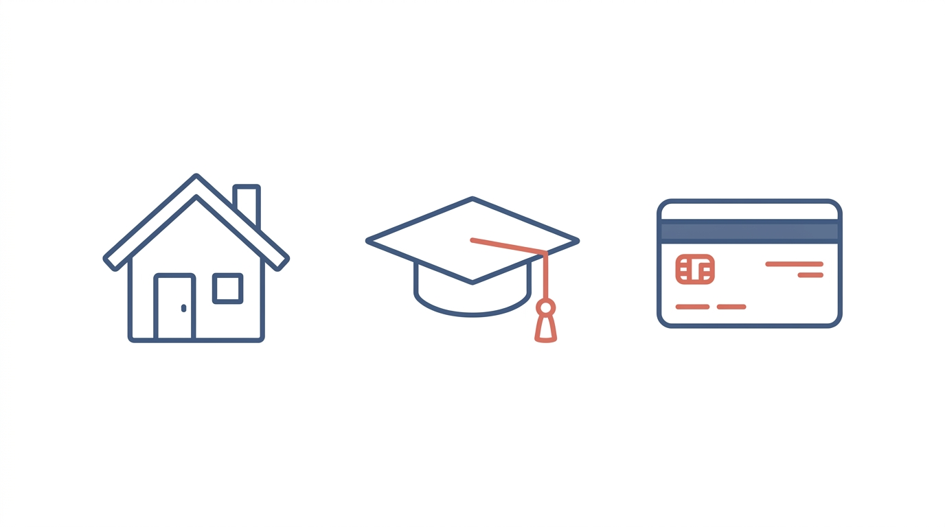 Illustration suggesting home, education, and banking themes for registered savings.